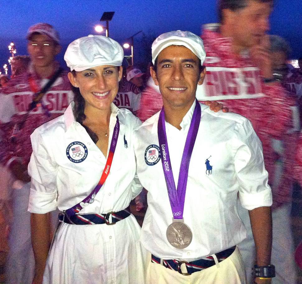 Shannon pictured at the London 2012 Olympics with silver medal holder runner Leo ManzanoFULL