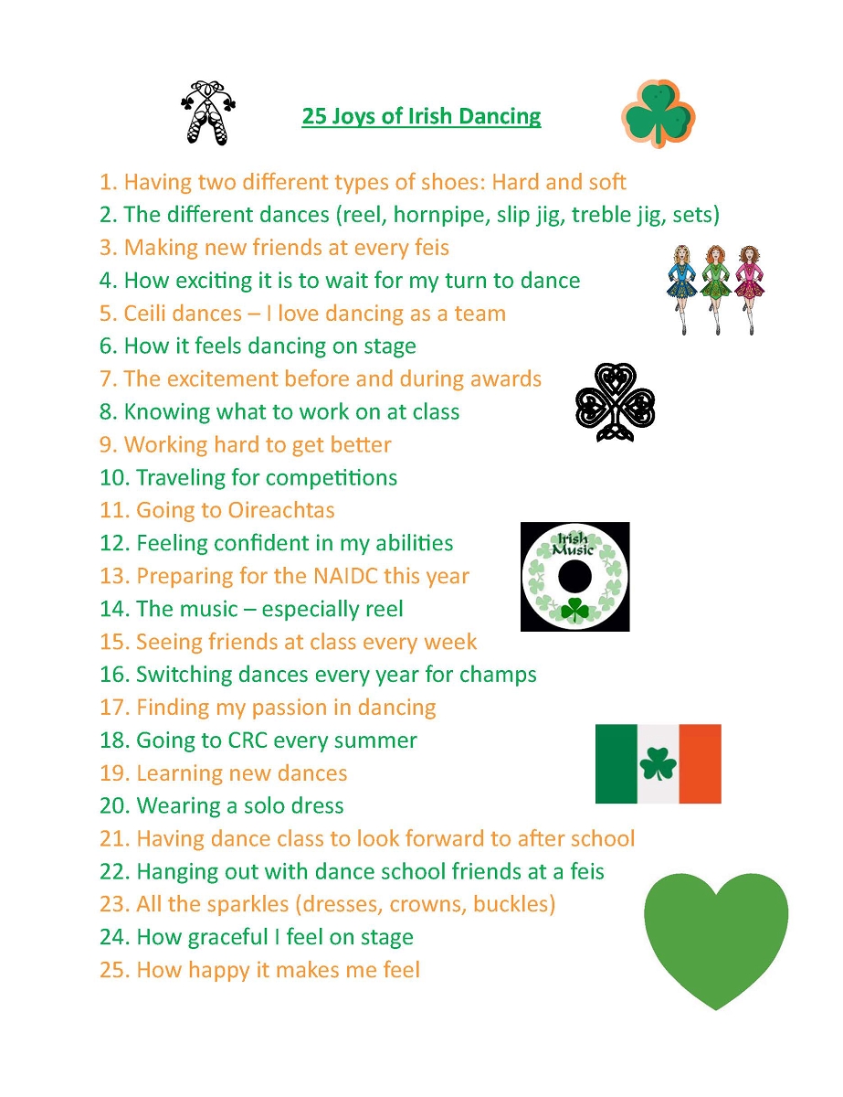 25 Joys of Irish Dancing