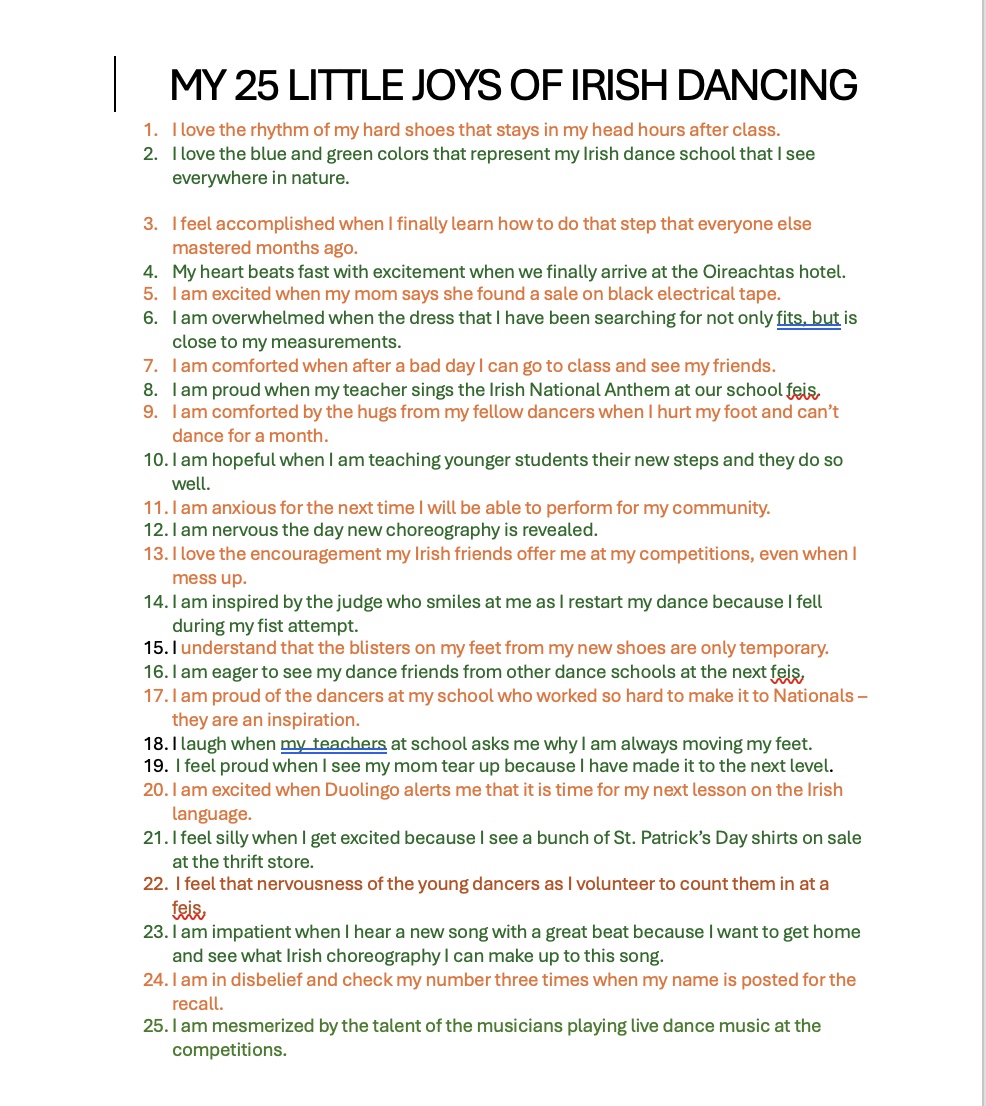 My 25 Joys Of Irish Dancing