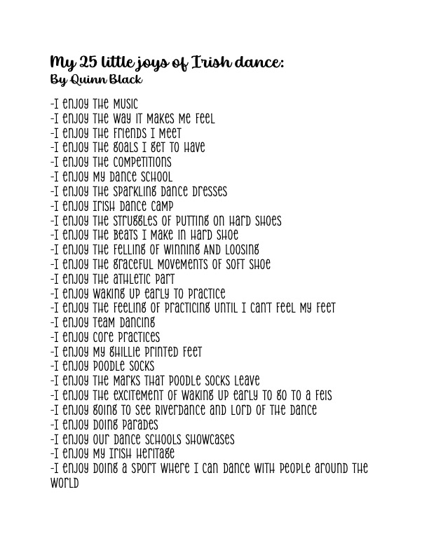 My 25 Little Joys of Irish Dance