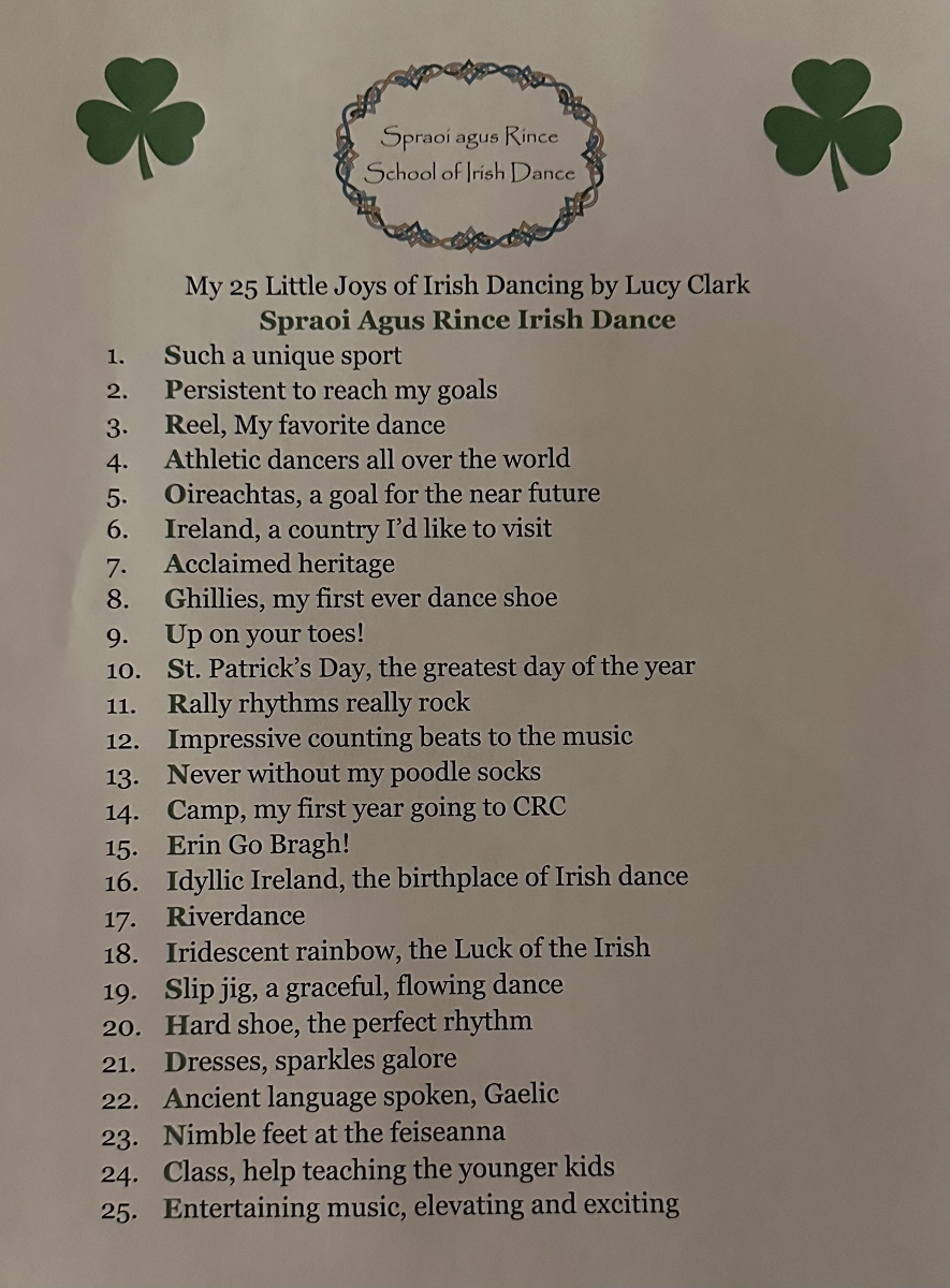 My 25 Little Joys of Irish Dancing by Lucy Clark Spraoi Agus Rince Irish Dance